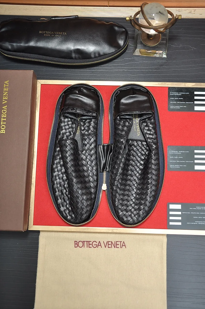 Men's shoes 💰460💶 [Botteg Venetta (BV)] (wallet shoes) exclusive new model official website new model The upper is made of high-quality top calfskin. Delicate feel and flowing luxurious texture. Tailored for refined men to create a noble aura. Delicate and regular Mark hand stitching. Smooth lines. Full sheepskin lining, comfortable to wash sweat. 38-44